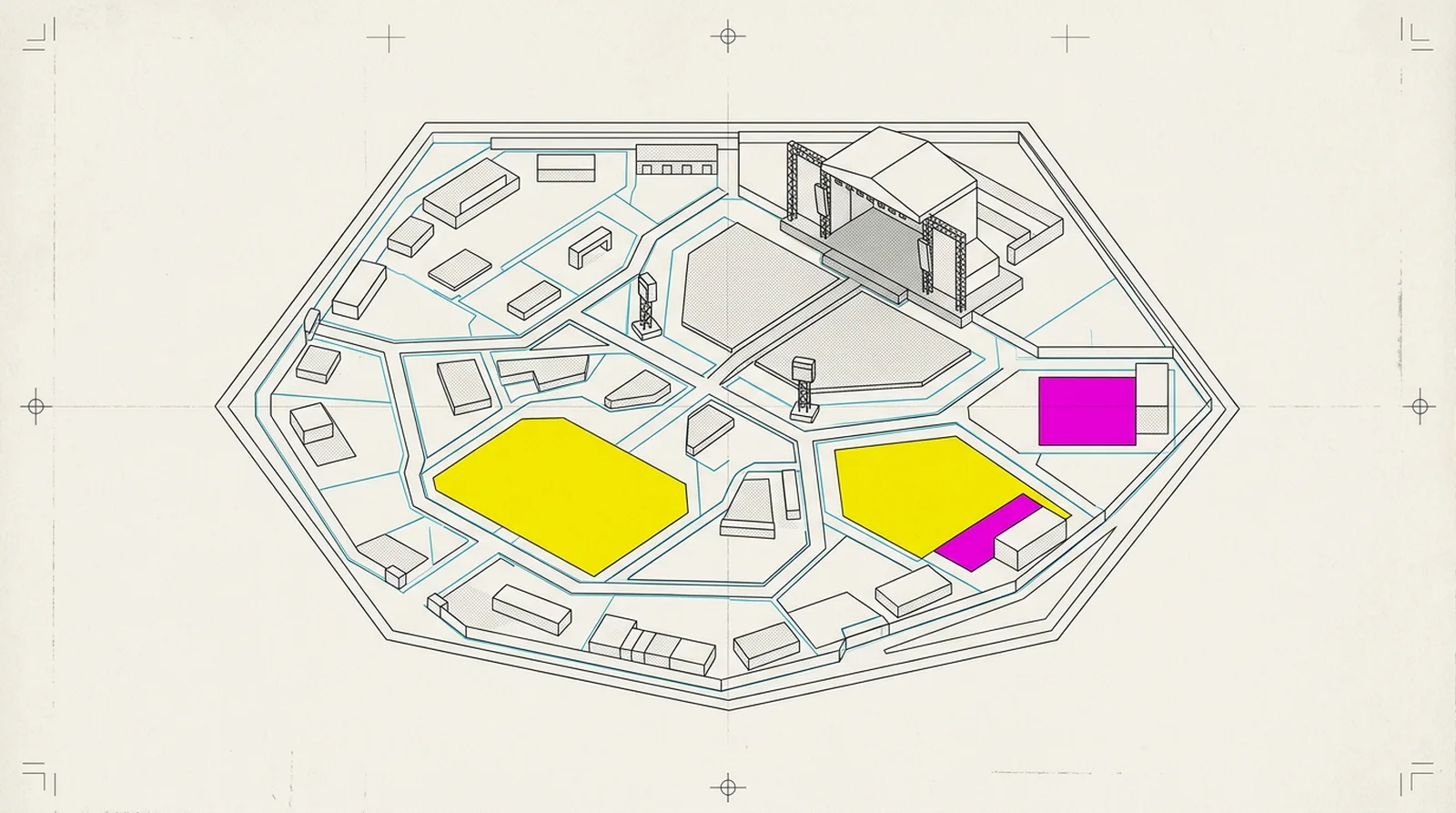 Provisional site plan. The venue is still to be confirmed.
